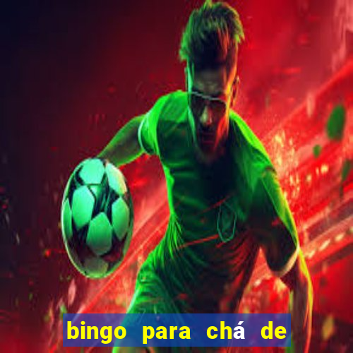 bingo para chá de bebê para imprimir grátis