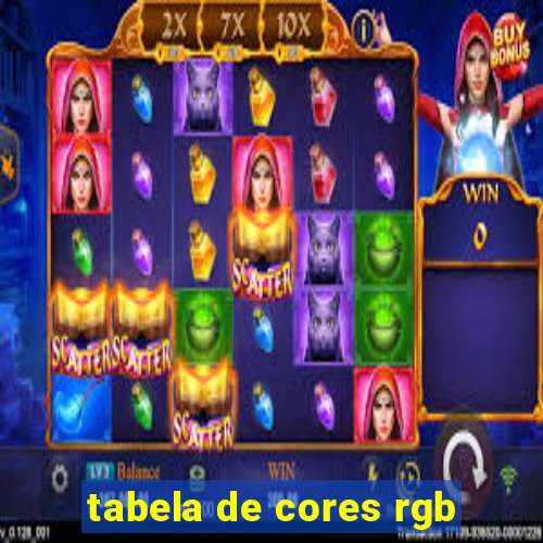 tabela de cores rgb